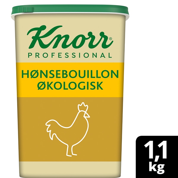 Knorr Økologisk Hønsebouillon, lavsalt granulat 6 x 1,1 kg